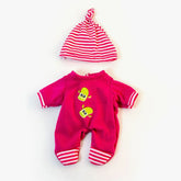 Miniland Baby Doll Cold Day Pink PJs – 8¼" (Hanger Included)